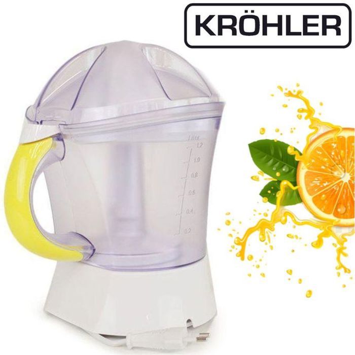 Presse-agrumes - KROHLER - PEPA 8109 - Électrique - 1 Litre - 40W - Rotation alternée