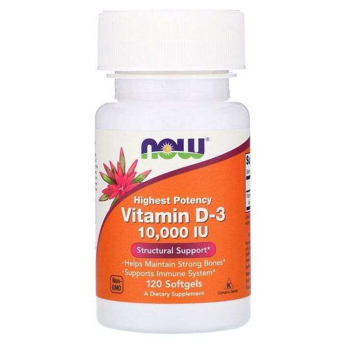 Now Foods Vitamin D 3 10000 IU 120 Softgels
