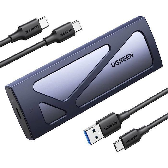 Boîtier SSD UGREEN M.2 NVME SATA USB 3.2 Gen 2 10Gbps 2To Adaptateur M.2 NVME(90264)