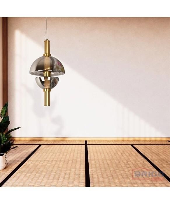 SUSPENSION LED KIDO GRISE FUMEE EN VERRE 300*550 MM 10W 3000K