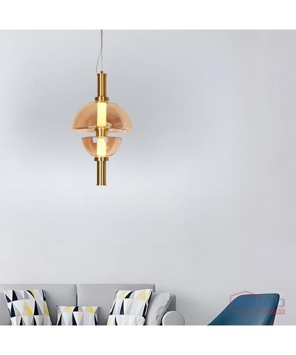 SUSPENSION LED KIDO AMBRE EN VERRE 300*550 MM 10W 3000K