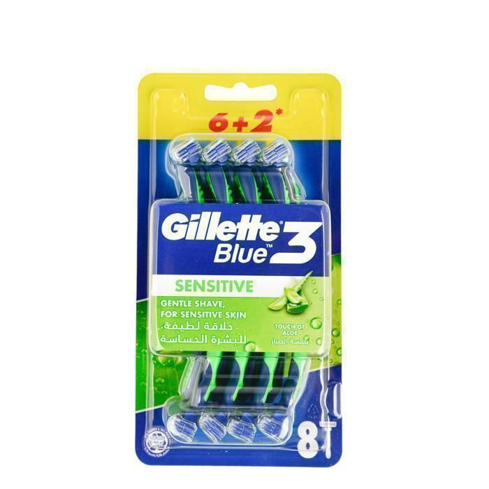 RASOIR GILLETTE BLUE3 SENSITIVE 6+2 UNITES