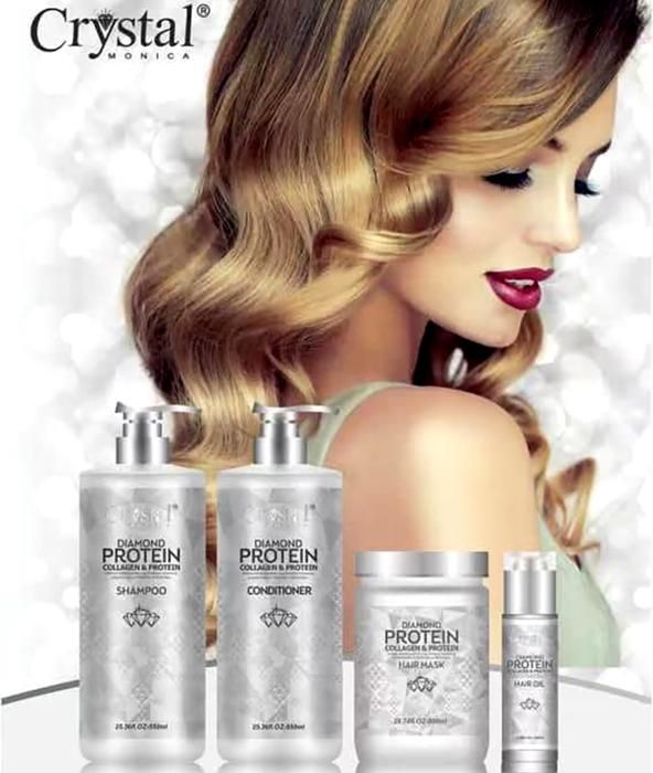 Pack soin capillaire Crystal Diamond Shampooing + Demeleur + Mask + Serum