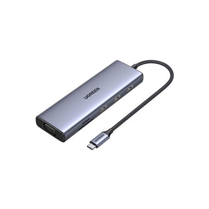 HUB USB-C 9en1 - Ugreen - 15600 - HDMI 4K - VGA 1080P - PD 100W
