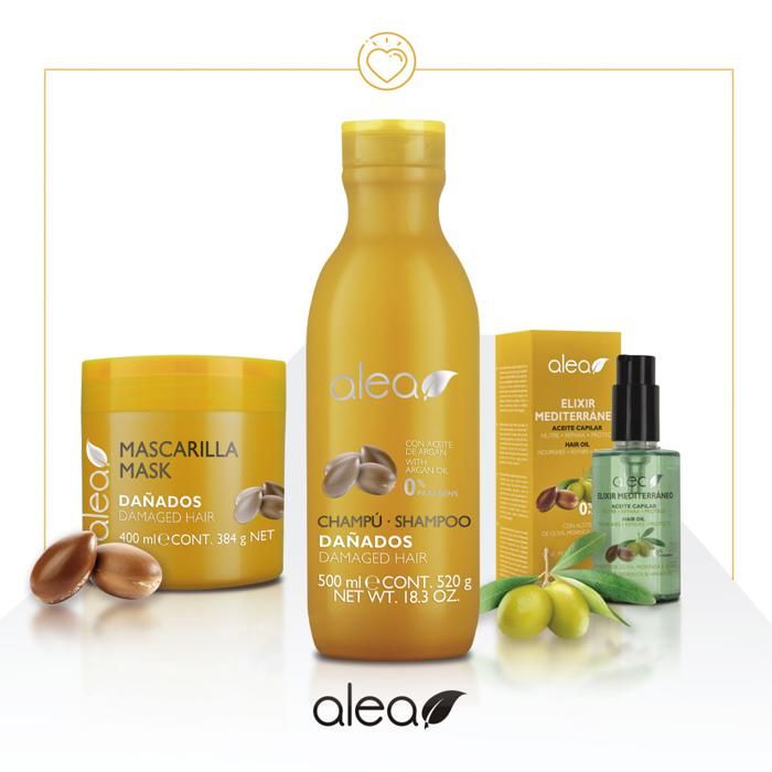 ALEA Pack S.O.S. Traitement pour cheveux abîmés Shampooing + Mask + Serum - 0% Sulfate 0% Paraben