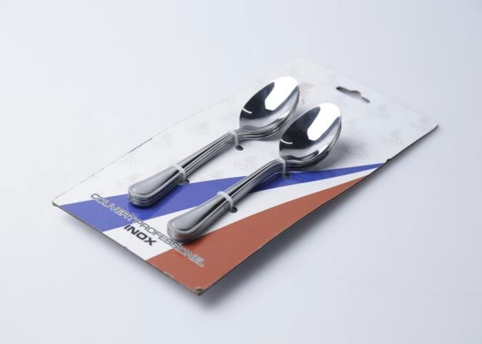 6 Cuillères à Thé Simple HO Inox - Couleur Aléatoire