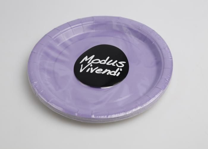 10 ASSIETTES EN PAPIER MAUVES MODUS VIVENDI 18CM