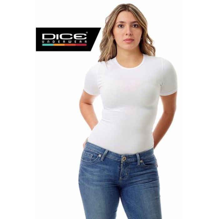 DICE Maroc - T-Shirt Femme Cotton Blanc