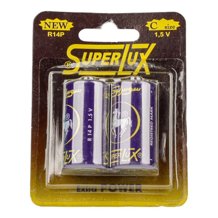 BLISTER 2 PILES R14 SUPERLUX
