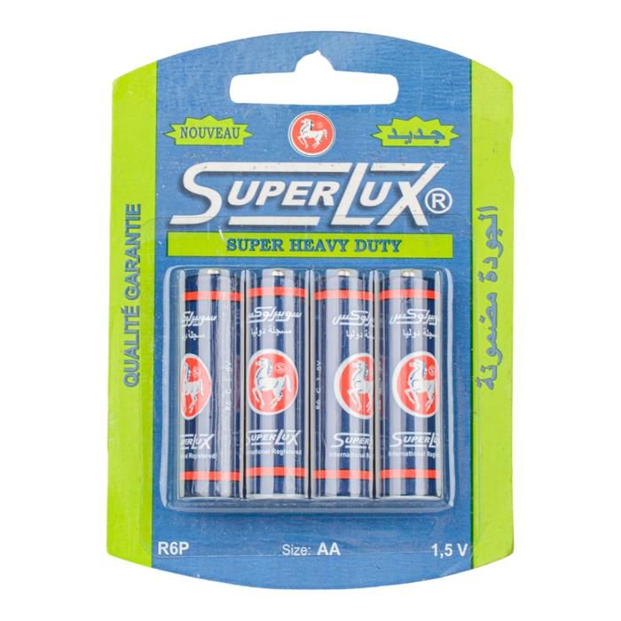 BLISTER DE 4 PILES R6 SUPERLUX BLEU
