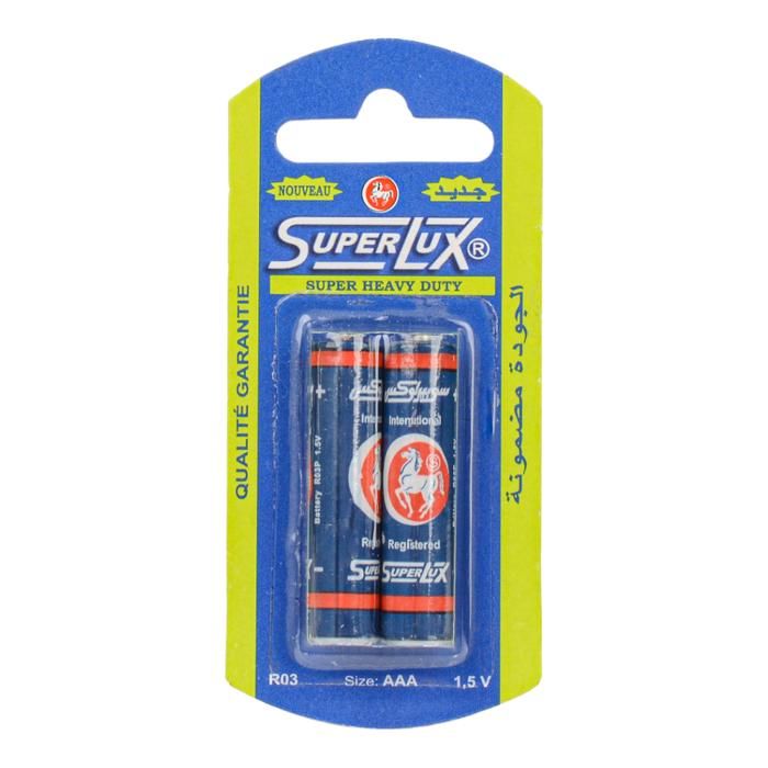 BLISTER DE 2 PILES R03 SUPERLUX BLEU