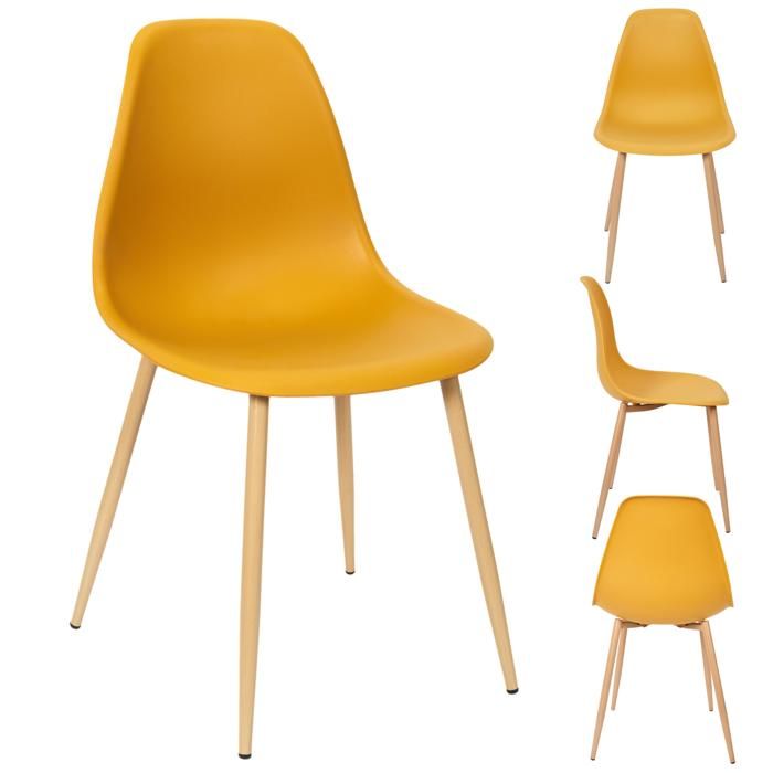 CHAISE SCANDINAVE GUSTAV JAUNE PIEDS METAL M6