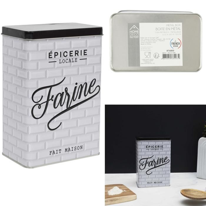 BOITE A FARINE METAL EMBOSSE BROOKLYN M12 18,3 *