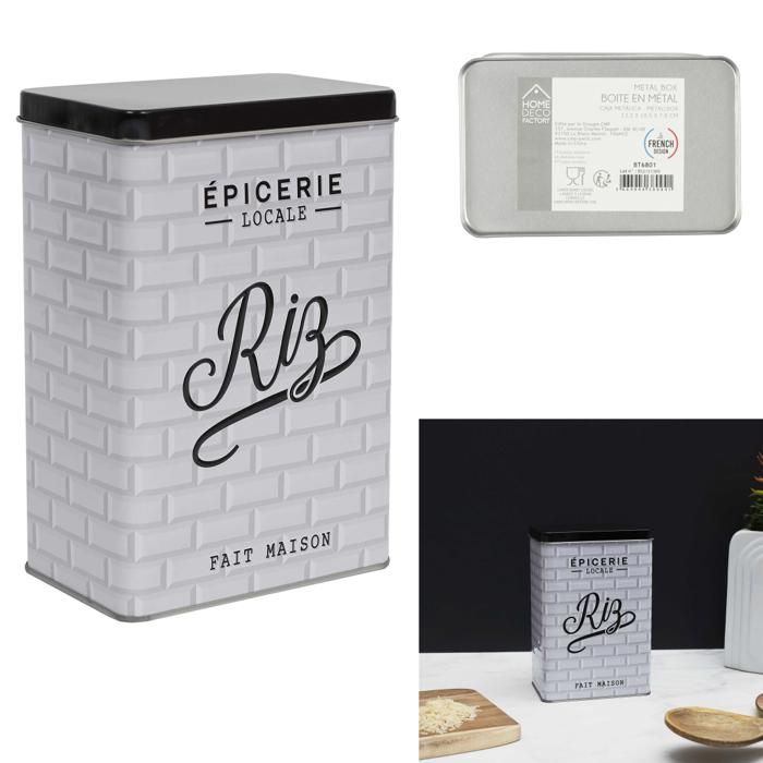 BOITE A RIZ METAL EMBOSSE BROOKLYN M12 18,3 * 7,8