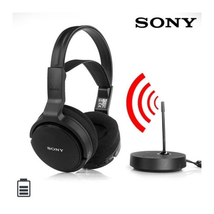 Sony MDR-RF811R Casque TV Hi-Fi sans Fil avec station Transmission FM rechargeable 2 canaux jusqu'as 100 mètres