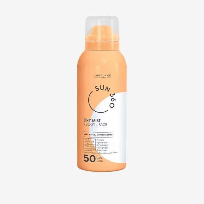 Brume Sèche Solaire - Sun 360 - IP 50 - 150 ml - Multi-protection - Résistant à l'eau