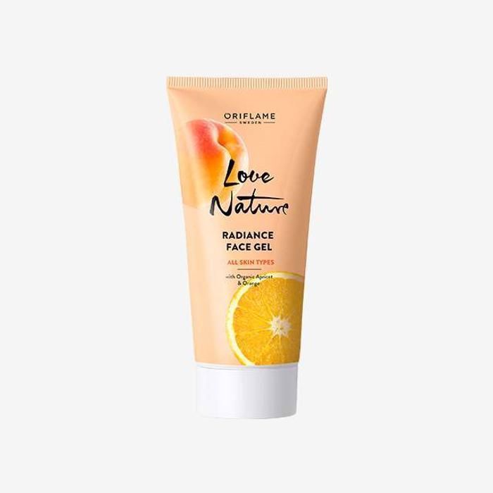 Gel pour le Visage - Love Nature - Abricot et Orange - 50 ml - Hydratation - Éclat de jeunesse