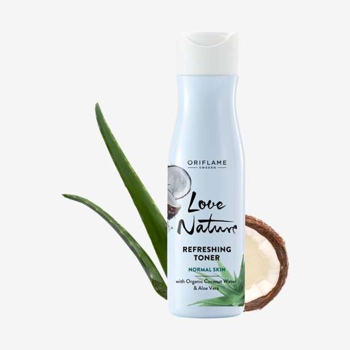 Tonique Rafraîchissant Love Nature à l'Extrait Naturel d'Eau de Noix de Coco et d'Aloe Vera 150 ml