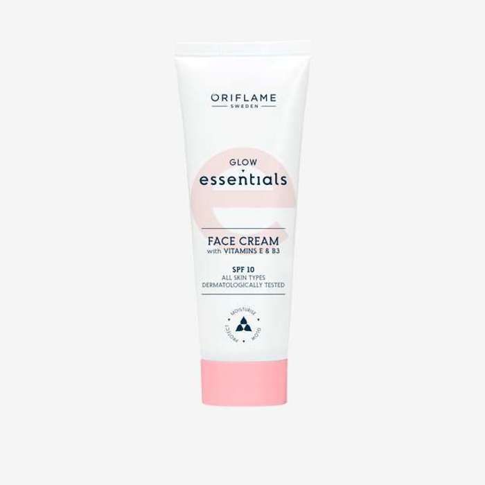 Crème pour le Visage Glow Essentials aux Vitamines E, B3 et l'IP 10, 50 ml