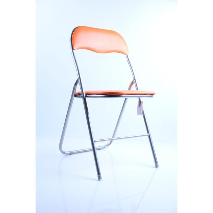 Chaise pliable - CMP - 44x48,5x80cm - Inox - Simili - Couleur aléatoire