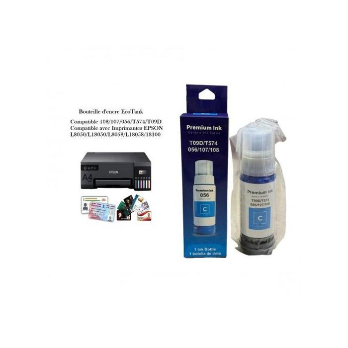 Encre de recharge Bleu Compatible avec imprimante Epson EPSON L8050 L18050 L8058 L18058 18100