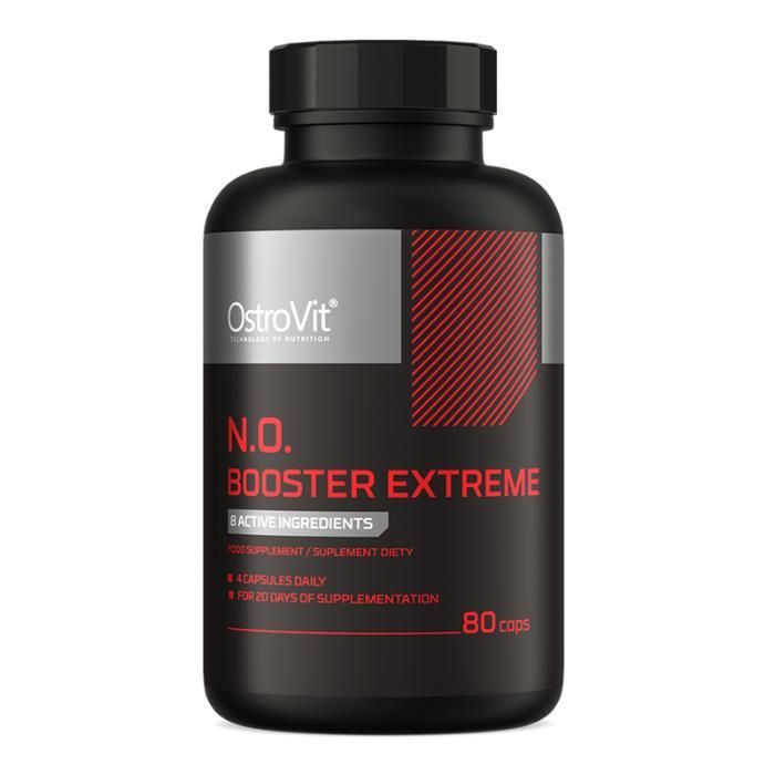 N.O. Booster Extreme 80 Caps - L-Arginine, AAKG, Citrulline Malate, Betaine & Vitamines