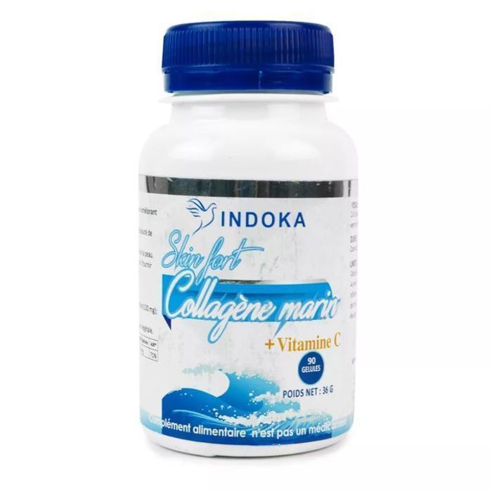 INDOKA - Collagène Marin + Vitamine C -  90 Gélules