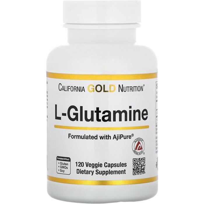glutamine, AjiPure, 120 gélules (Sans Gluten, Sans OGM, Sans Soja)
