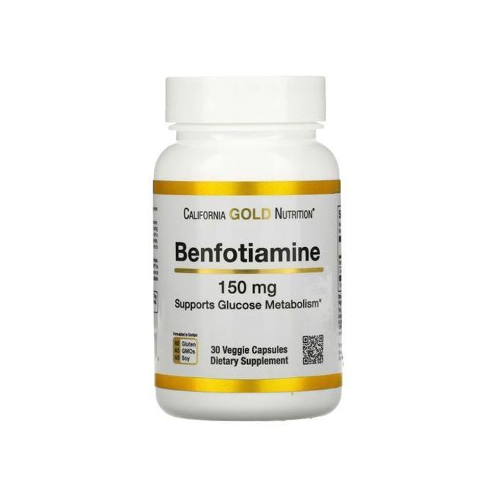 Benfotiamine, L-leucine, 150 mg, 30 Capsules Végétales