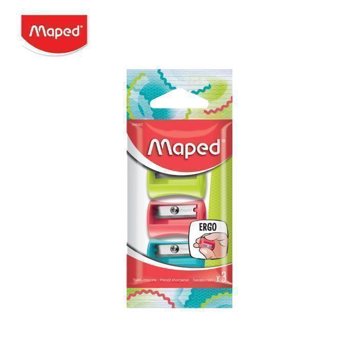 Taille-crayons - MAPED - 1 trou - Multicolore - Mixte - 3 pièces