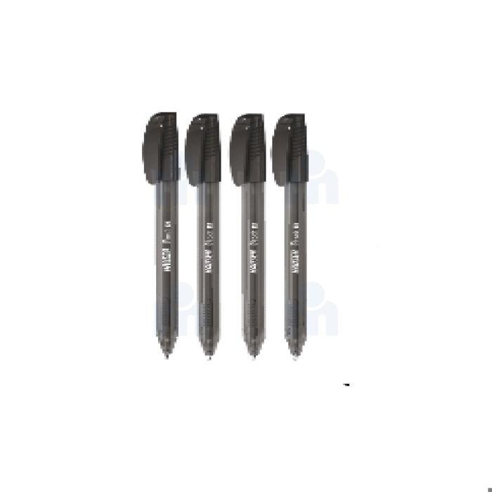 4 stylos à bille teintée Peach DX couleur noir sous blister - HAUSER