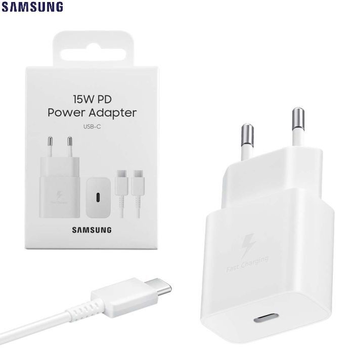 samsung Chargeur Adaptateur 15W secteur Fast Type-C vers Type-C (EP-T1510XWEGWW)