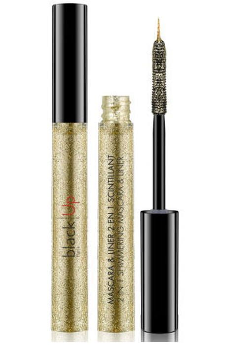 Mascara & Liner 2en1 - BLACK UP - Gold - Paillettes dorées - Effet scintillant - Facile à appliquer