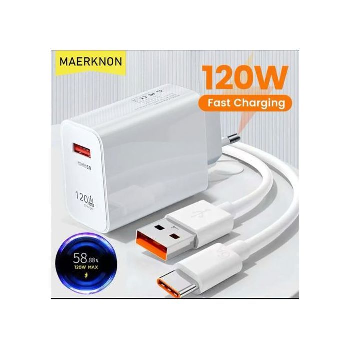 Chargeur - Xiaomi - Mi 120W - Charge rapide - Câble USB Type C - 1M