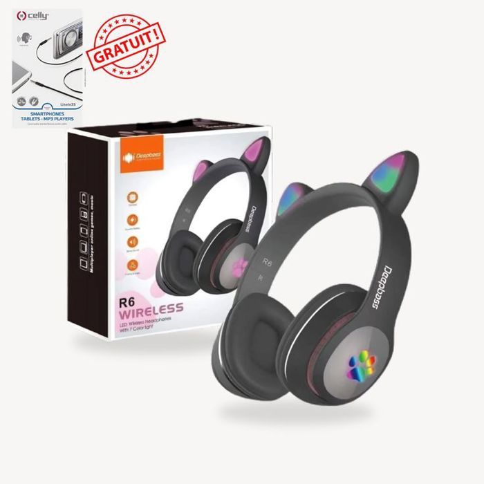 CASQUE DEEP BASS R6 NOIR