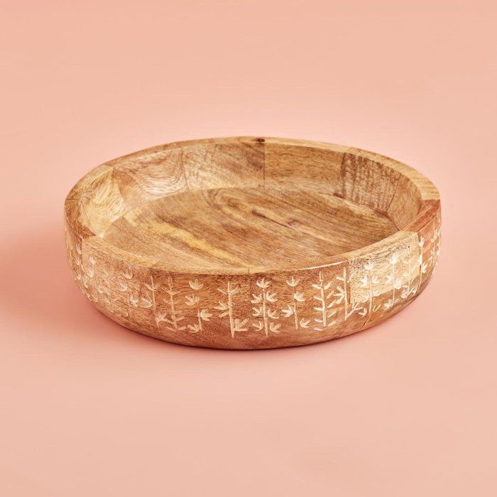 Bol décoratif fleurs naturel (30x7 cm)