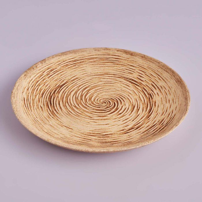 Assiette décorative - Frankie - Marron - 29,5 x 5 x 3 cm - Bois - Non compatible lave-vaisselle