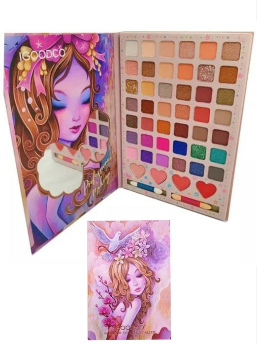 Palette de maquillage - Maxi palette 42 fards - 4 fards à joues - Très pigmentés - Multicolore