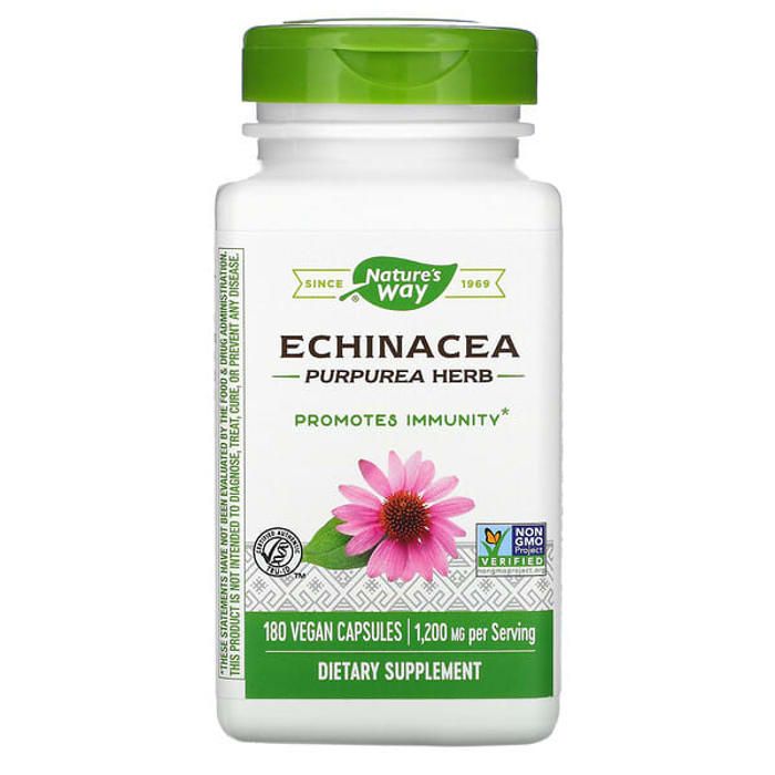 Echinacea Purpurea Herb, 1200 mg, 180 Vegan Caps