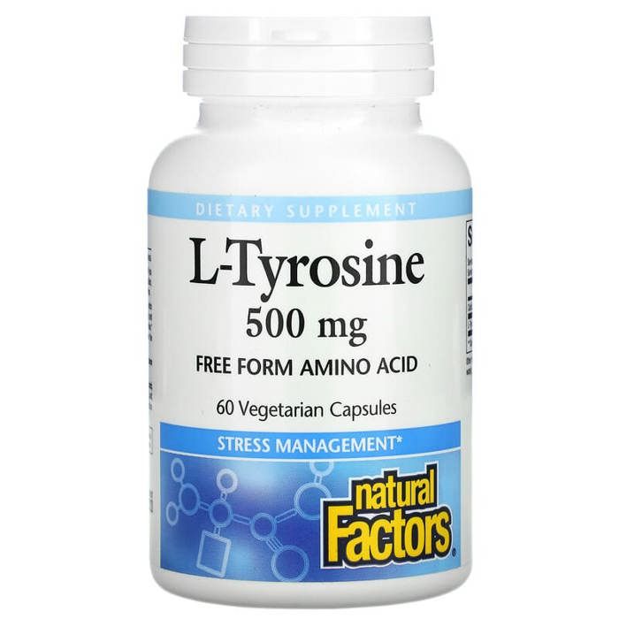 L-Tyrosine, 500 mg, 60 Vegetarian Capsules