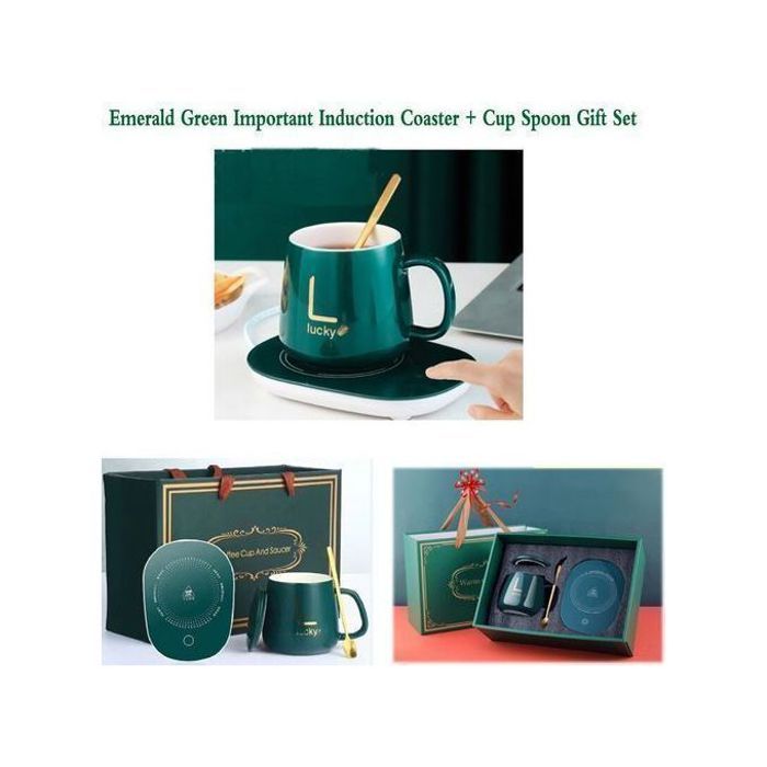 Lucky Tasse à café en céramique et coussin chauffant automatique Économie d'énergie