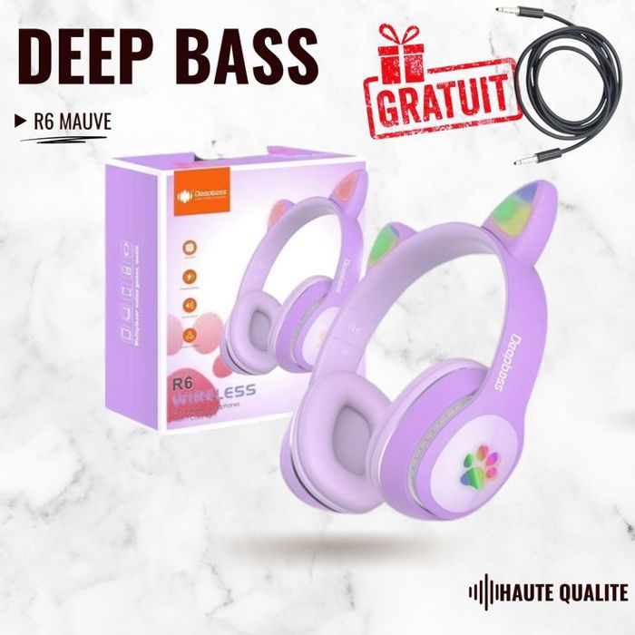 Casque Deep Bass R6 MAUVE