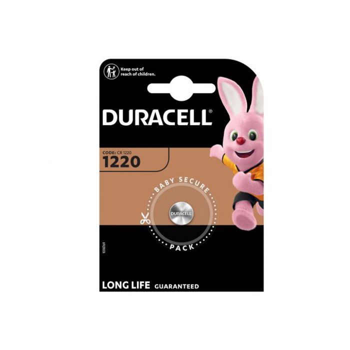Duracell CR1220 Lithium Coin Battery 3V, 1 Piles Pour les wearables et les dispositifs médicaux