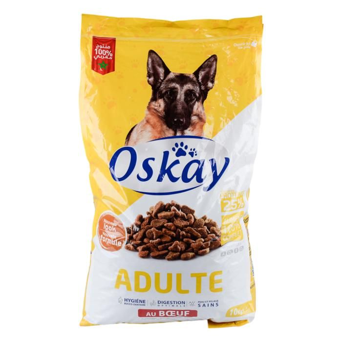 CROQUETTES AU BOEUF POUR CHIENS ADULTES 10KG OSKA