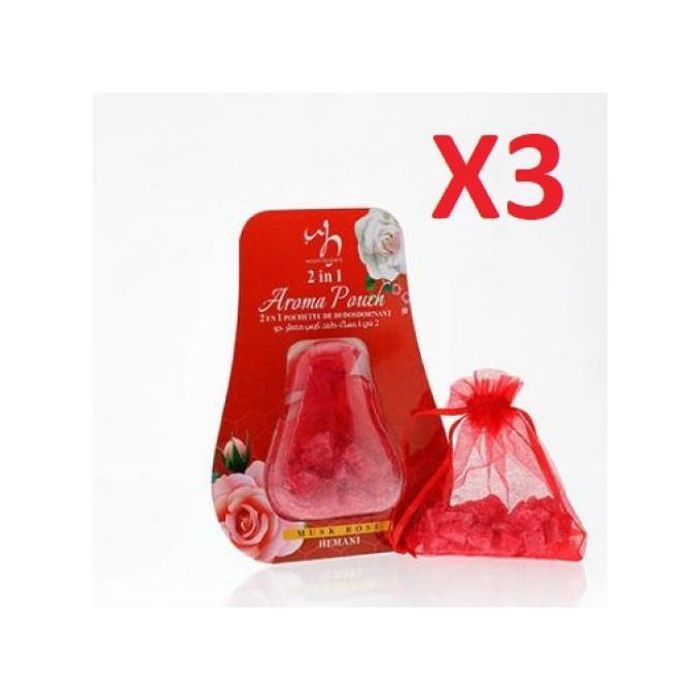 Hemani X3 Musk Désodorisant et Déodorant 2 en 1 Parfum Rose boisé