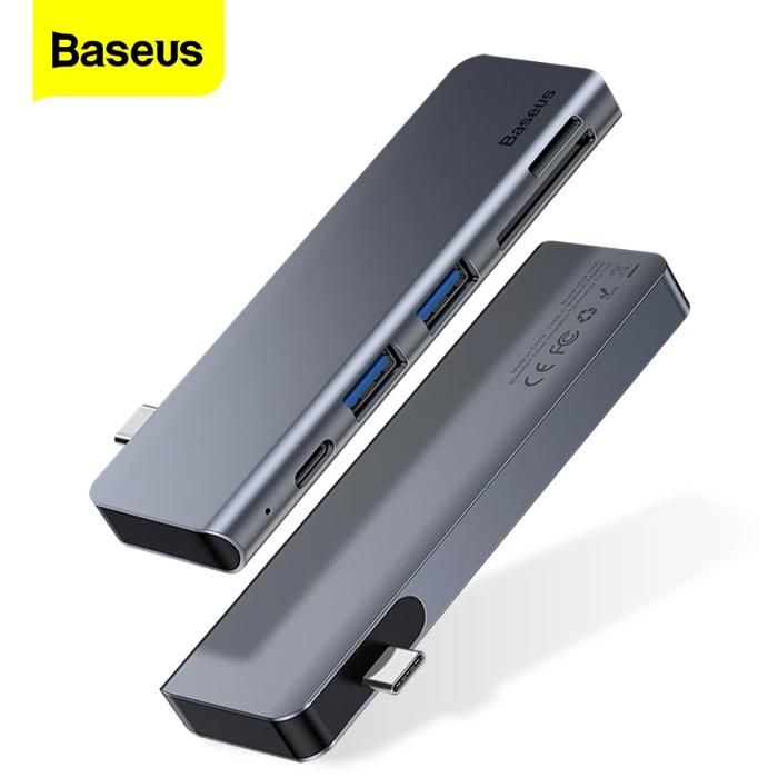 Adaptateur Hub 5-en-1 - BASEUS - Harmonica - Type-C - 5 Ports - Couleur Gris