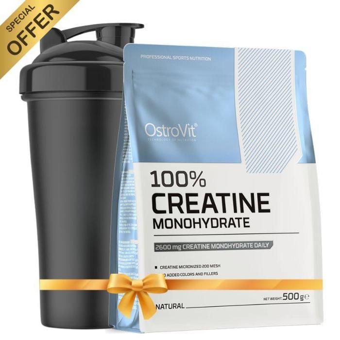 Pack Creatine Monohydrate 500 g Naturel + Shaker