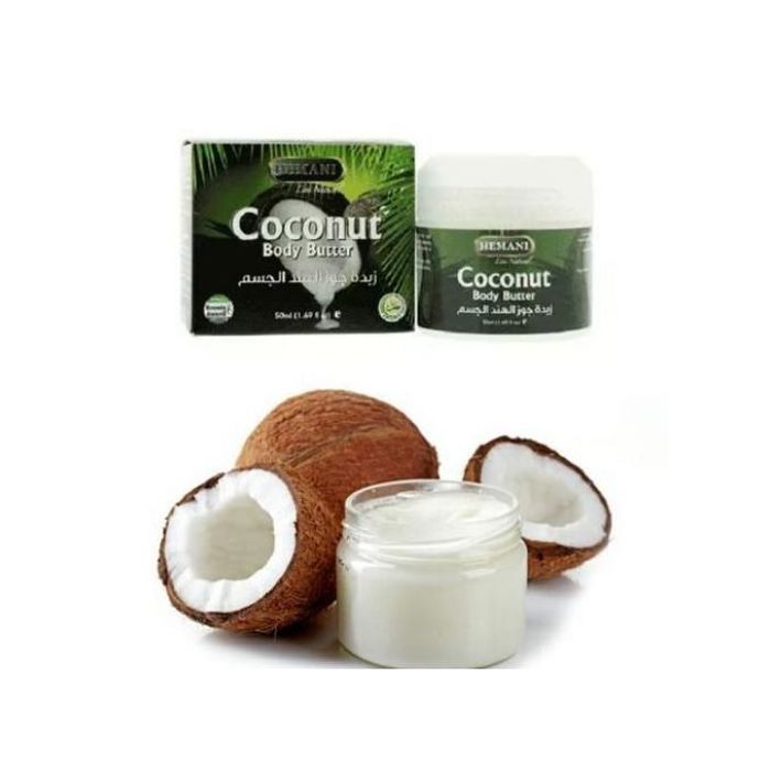 Hemani Beurre de coco enrichi en huile de coco qui hydrate et adoucit la peau / 50 ml