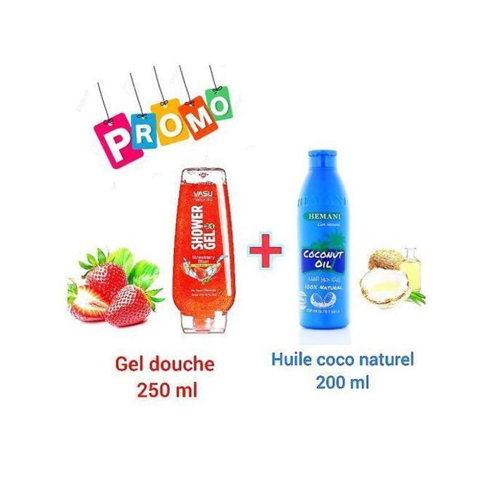 Vasu Uva Gel douche Naturel / sans produits chimiques agressifs + Huile coco naturel cosmétique