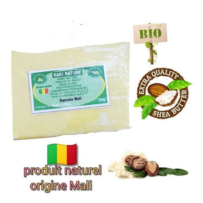 Beurre de Karité Du Mali , Corps & Cheveux 200 G